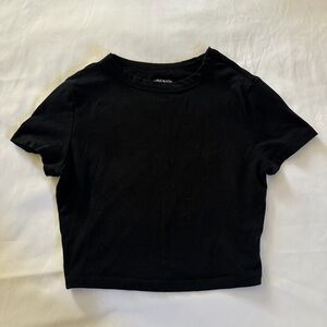Wild Fable Black Baby Tee Crop Top Fitted Tee Small